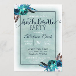 Convite para Festa de solteira Azul de Aqua & Mari