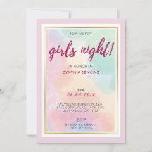 Convite para Festa de solteira Chic Colorfull