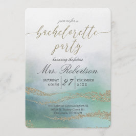 Convite para Festa de solteira de Aquarela Elegant