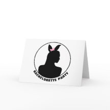 Convite para Festa de solteira de coelhinha rosa