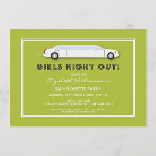 Convite para Festa de solteira de Limo Branco (lim