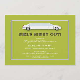 Convite para Festa de solteira de Limo Branco (lim