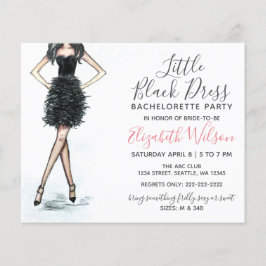 Convite para Festa de solteira de Vestido Preto de
