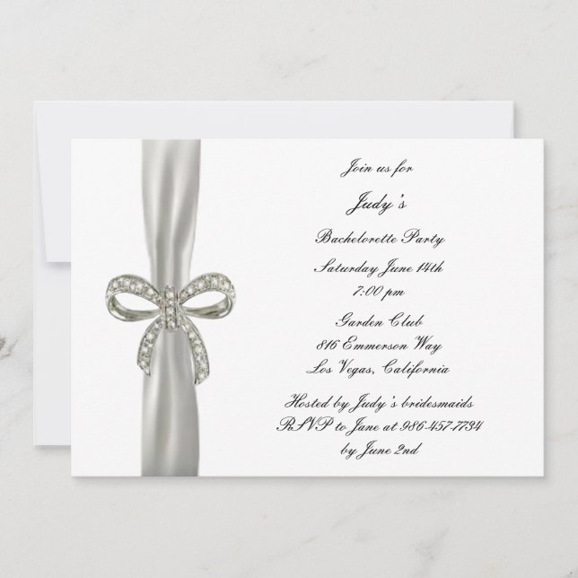 Convite para Festa de solteira do Arco Diamond (Frente)