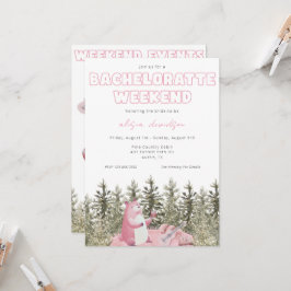 Convite para Festa de solteira do Urso de Acampame