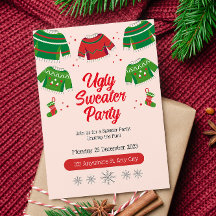 Convite para Festa de Suéter Feio