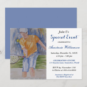 CONVITE PARA FESTA DE TÊNIS