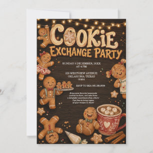 Convite para Festa de Trocas de Biscoitos de Gengi