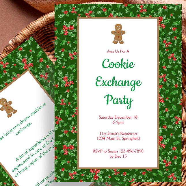 Convite para Festa de Trocas de Biscoitos de Natal (Criador carregado)