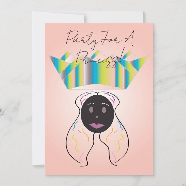 Convite para Festa de Uma Princesa (Frente)