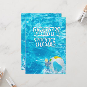 Convite para Festa de Verão na Piscina