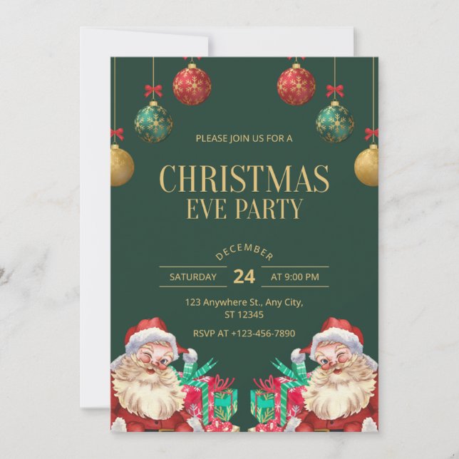 Convite para Festa de Véspera de Natal (Frente)