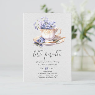 Convite para Festa do Chá Let's Par-Tea