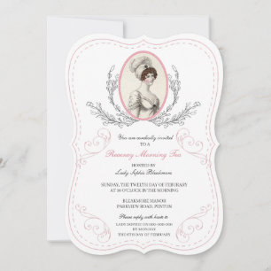 Convite para Festa do Chá Regency Austen