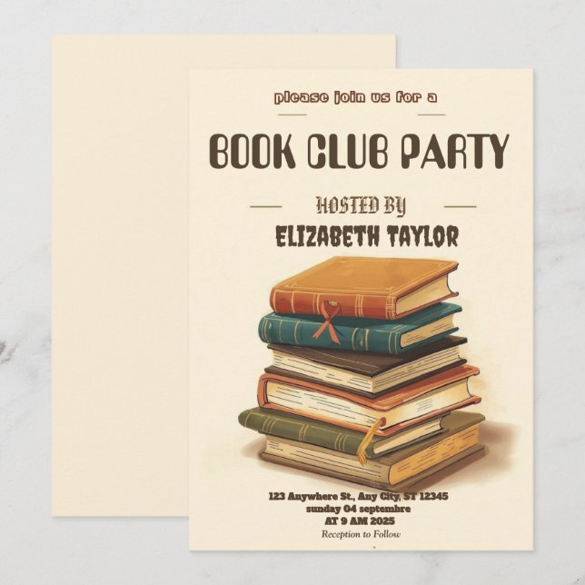 Convite para Festa do Clube do Livro – Noite de Le (Frente/Verso)