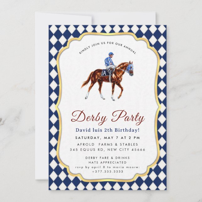 Convite para Festa do Derby (Frente)