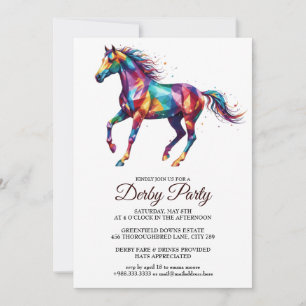 Convite para Festa do Derby de Cavalos Coloridos