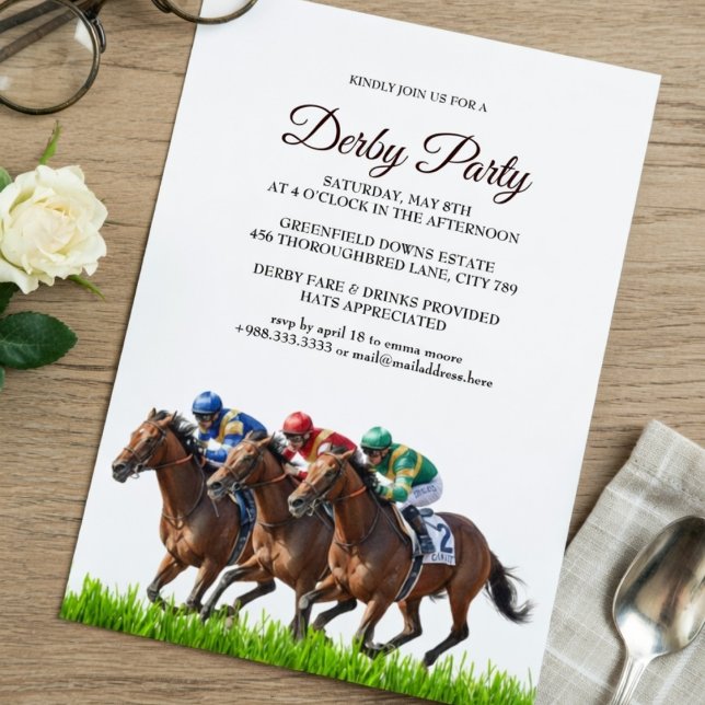 Convite para Festa do Derby de Kentucky Corrida de (Criador carregado)