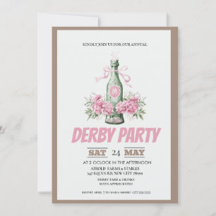 Convite para Festa do Kentucky Derby com Rosas de 