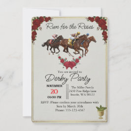 Convite para Festa do Kentucky Derby Run for the R