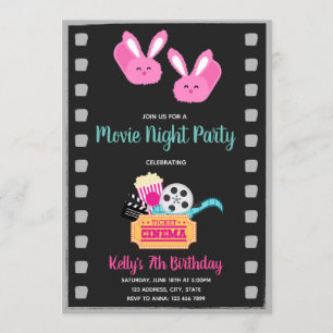 Convite para festa do pijama de filme