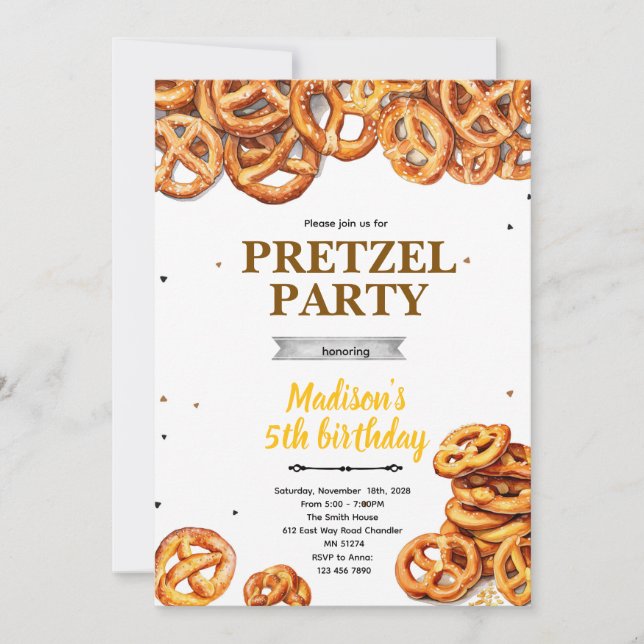 Convite para Festa do Pretzel  (Frente)