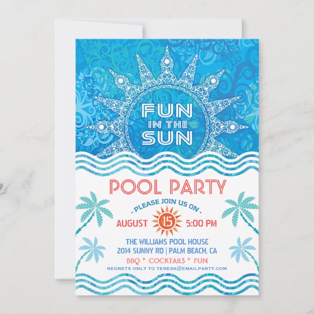 Convite para Festa do Sol de Verão (Frente)