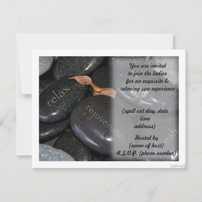 convite para festa do Spa Rocks (Frente)