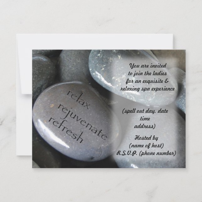 convite para festa do Spa Rocks (Frente)
