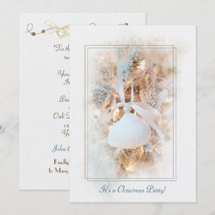 Convite para festa do tema da costa de Natal