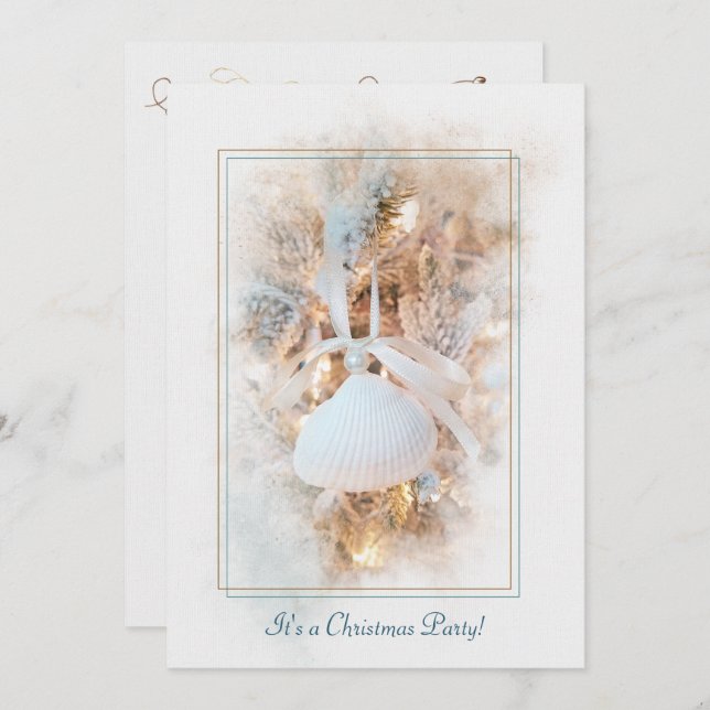 Convite para festa do tema da Costa do Natal (Frente/Verso)