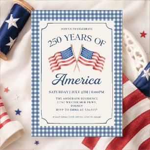 Convite para Festa dos 250 Anos da América