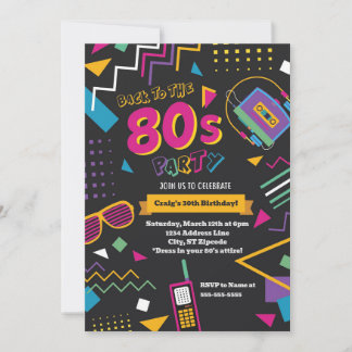 Convite para Festa dos Anos 80