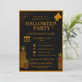 Convite para Festa Elegante de Halloween - Noite S