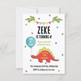 Convite para Festa Infantil de Dinossauros