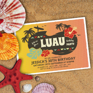 Convite para Festa Luau no Havaí 