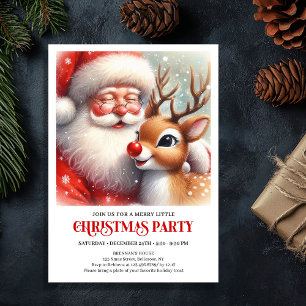 Convite para Festa Mágica de Natal de Papai Noel e