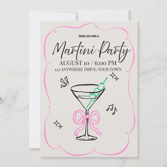 Convite para Festa Martini (Frente)
