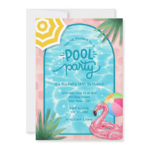 Convite para Festa na Piscina de Palm Springs