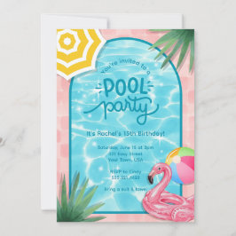 Convite para Festa na Piscina de Palm Springs