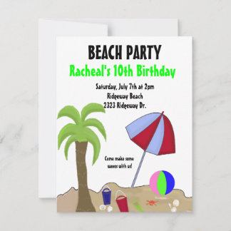 Convite para Festa na Praia