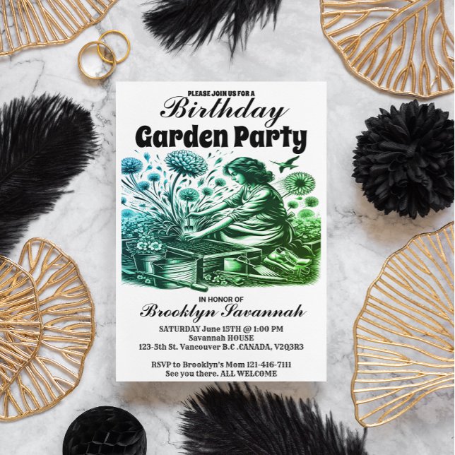 Convite para Festa no Jardim da Mão Gentil dos Jar (Criador carregado)