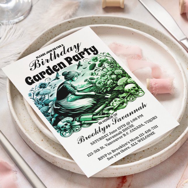 Convite para Festa no Jardim de um Jardineiro Trab (Criador carregado)