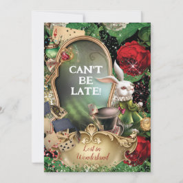 Convite para Festa no Jardim Perdido em Wonderland