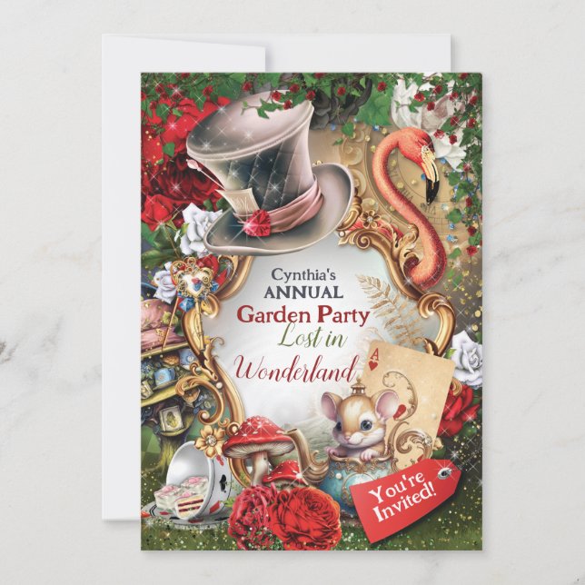 Convite para Festa no País das Maravilhas (Frente)