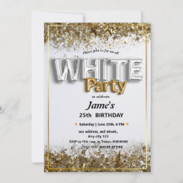 Convite para Festa ou Encontro com Tudo Branco