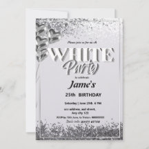 Convite para Festa ou Encontro com Tudo Branco