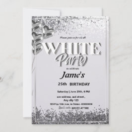 Convite para Festa ou Encontro com Tudo Branco