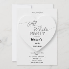 Convite para Festa ou Encontro Tudo Branco