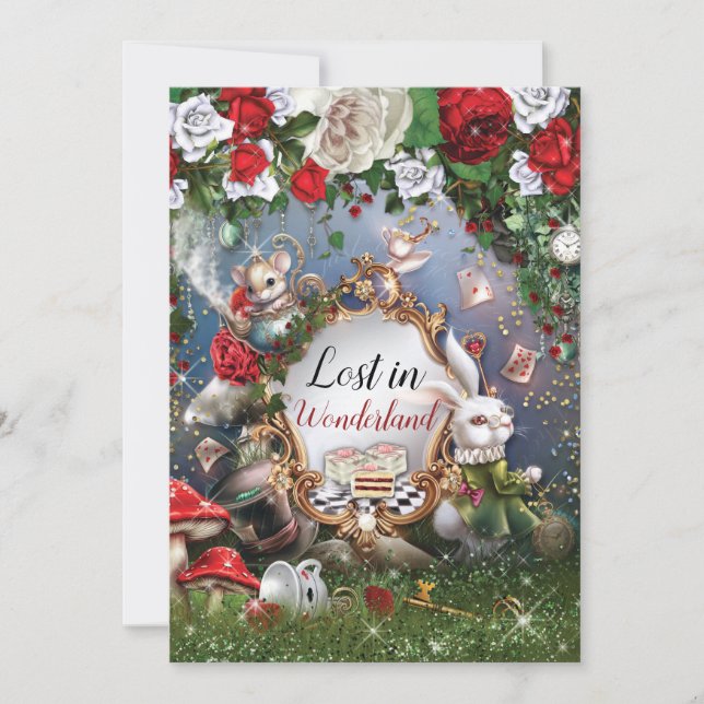 Convite para Festa Perdida na Terra das Maravilhas (Frente)